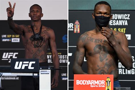 Israel Adesanya's incredible body transformation revealed as .